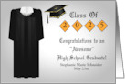 Congratulations on High School Graduation Custom Name and Year 2024 card