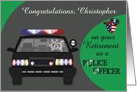 Congratulations on Retirement as Police Officer Custom Name Card