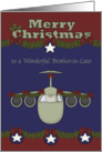 Christmas to Brother-in-Law in the Air Force, Santa Claus flying card