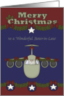 Christmas to Sister-in- in-Law in the Air Force, Santa Claus, plane card