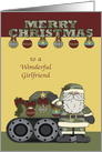 Christmas to Girlfriend in the Army, Santa Claus with a tank card