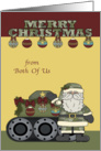 Christmas from Both Of Us for anyone in the Army, Santa Claus, tank card