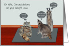 Congratulations To Ex Wife, On Weight Loss, raccoons, exercise card