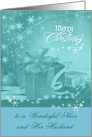 Christmas to Niece and Husband with an Elegant Display of Presents card