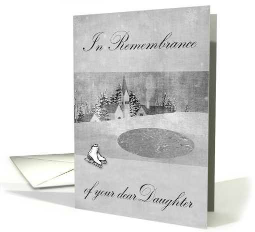 Remembrance of Daughter Thinking of you at Christmas and Skates card