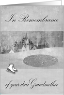 Remembrance of Grandmother Thinking of you at Christmas with Icy Pond card