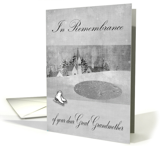 Remembrance Of Great Grandmother Thinking of you at Christmas card