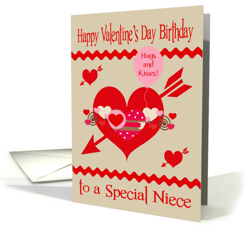 Birthday on Valentine's Day to Niece with a Colorful... (1018797)