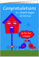 Congratulations on New Home to Daughter and Son in law with Birds card