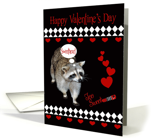 Valentine's Day to Sweetheart with a Raccoon and Red... (1036849)