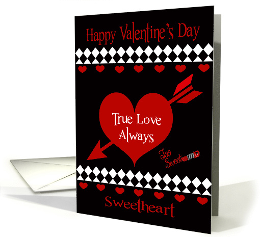 Valentine's Day to Sweetheat, Red hearts, black, white... (1036901)