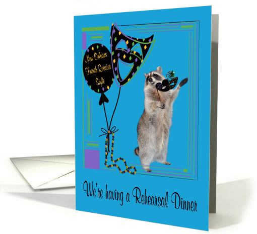 Invitations, Rehearsal Dinner, New Orleans French Quarter Style card