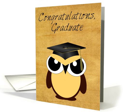 Congratulations, Graduation, Owl with cap, tassel,... (1055817)
