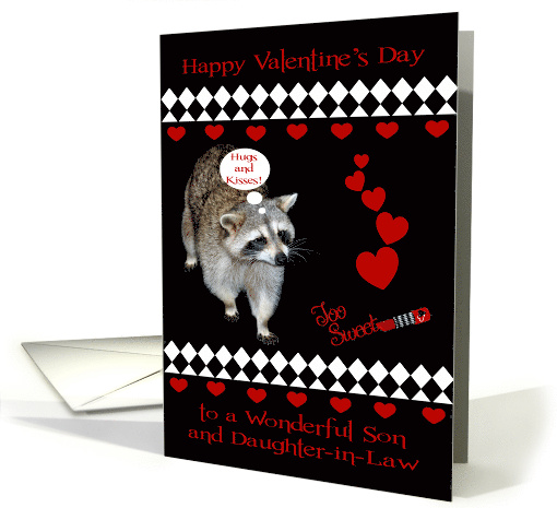 Valentine's Day to Son and Daughter in Law with a Raccoon... (1056621)