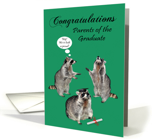 Congratulations to Parents of Graduate, raccoons, cap,... (1092546)
