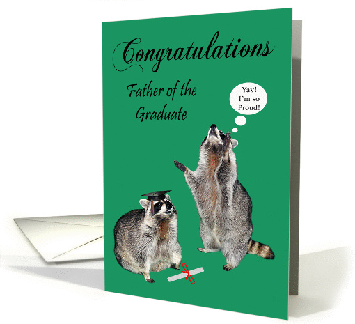 Congratulations To Father Of Graduate, raccoons, cap,... (1092550)