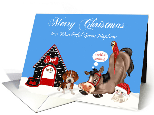 Christmas to Great Nephew with a Cute Group of Animals in... (1120800)