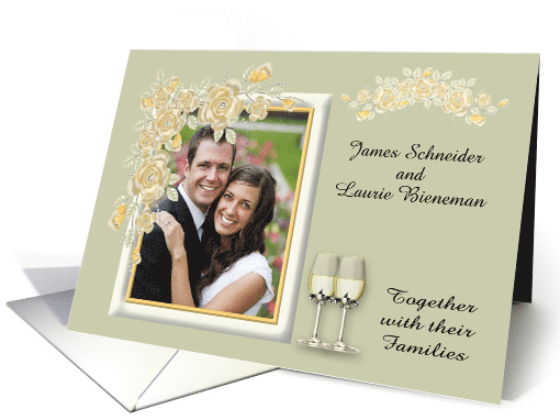 Invitations to Wedding, custom name photo card, flower... (1123628)