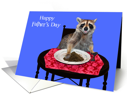 Father's Day, general humor, smiling raccoon with pile of... (1128038)