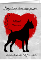 Sympathy for Loss Of Dog Card with a Silhouette of a Boxer Dog card