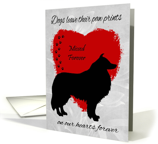 Sympathy for Loss Of Dog with a Collie Dog Silhouette on... (1140170)