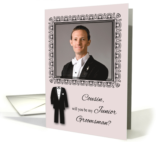 Invitations, Photo Card, Cousin Will You Be My Junior Groomsman card