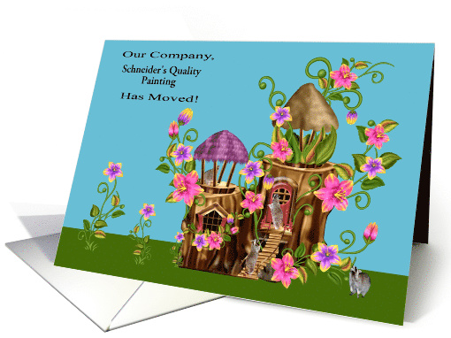 Announcements, Company moved, business custom name card (1143422)