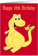 10th Birthday, general, dinosaurs, Tyrannosaurus rex, pterodactyl, red card