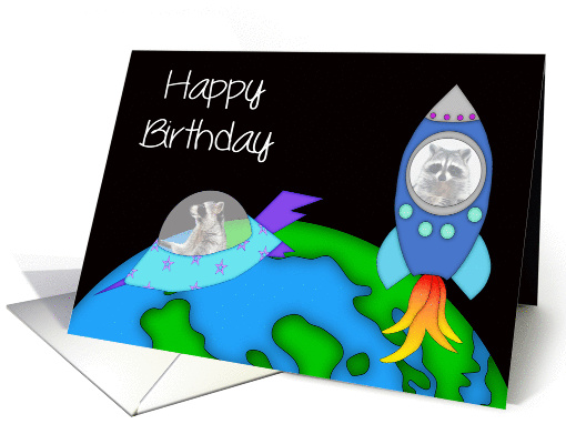 Birthday, general, raccoon in a rocket and another in a... (1193048)