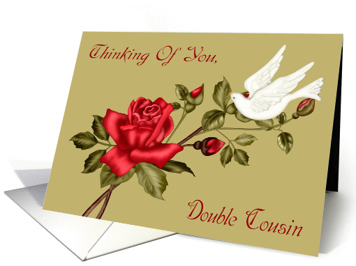 Thinking Of You, Double Cousin, white dove with red rose,... (1193378)