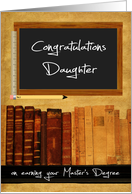 Congratulations to Daughter on Earning a Master’s Degree on Vintage card