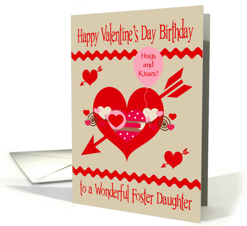 Birthday On Valentine's Day To Foster Daughter, red,... (1211208)