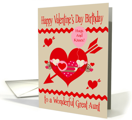 Birthday On Valentine's Day To Great Aunt, red, white,... (1211388)