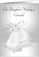 Announcement for Wedding Canceled for Daughter, wedding bells card