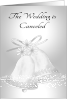 Announcement for Wedding Canceled, general, wedding bells, silver card