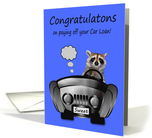 Congratulations on Paying off Car Loan with a Smiling... (1230918)