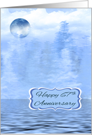 67th Wedding Anniversay, Blue Moon Theme, general, water scene card