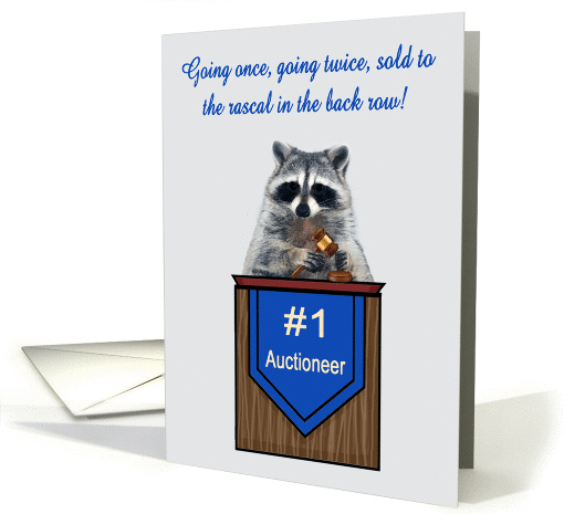 Thank You To Auctioneer, general, humor, raccoon with... (1251330)
