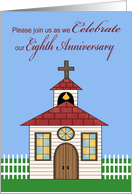 Invitations, 8th Anniversay Celebration for Church, picket fence card