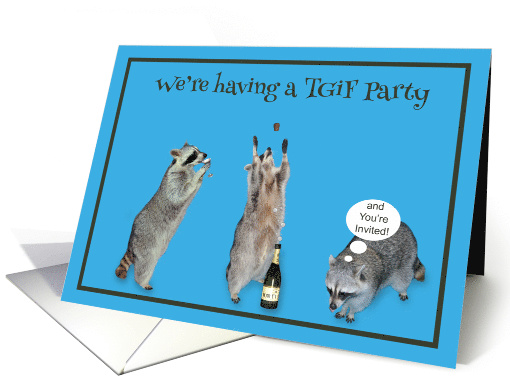 Invitations, Thank God It's Friday party, raccoons... (1252004)