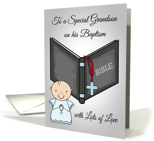 Congratulations on Baptism to Grandson with a Baby Boy... (1255976)