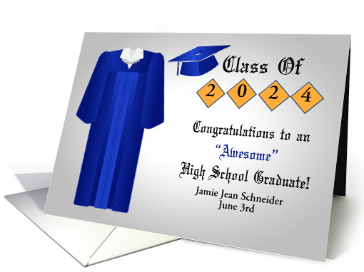 Congratulations on High School Graduation Custom Name and... (1261120)