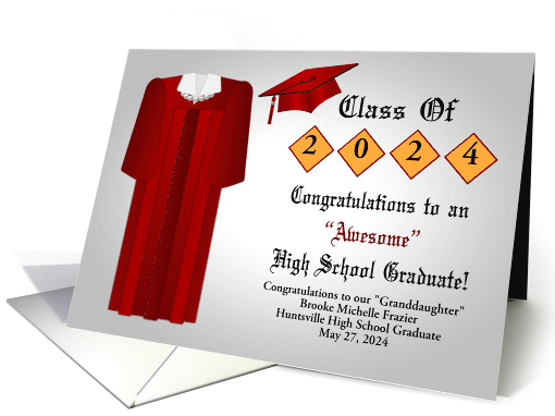 Congratulations on High School Graduation Custom Name and... (1261130)