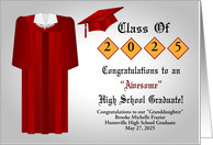 Congratulations on High School Graduation Custom Name and Year 2024 card