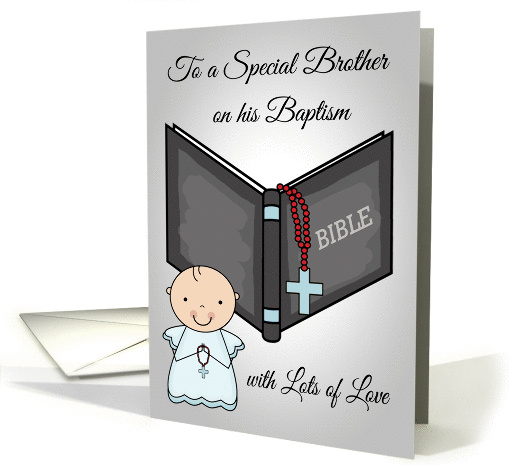 Congratulations, Baptism for Brother, baby boy, bible... (1261214)