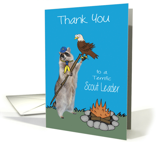 Thank You Scout Leader with a Raccoon Wearing a Cap... (1262812)
