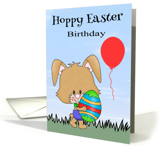 Birthday On Easter, general, Bunny in the grass, big... (1265380)