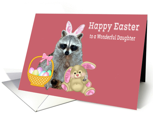 Easter To Daughter, Raccoon with bunny ears with bunny,... (1271864)
