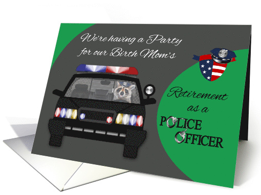 Invitations to Retirement Party for Birth Mom as a Police... (1276860)