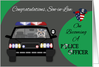 Congratulations to Son in Law on Graduation Becoming Police Officer card